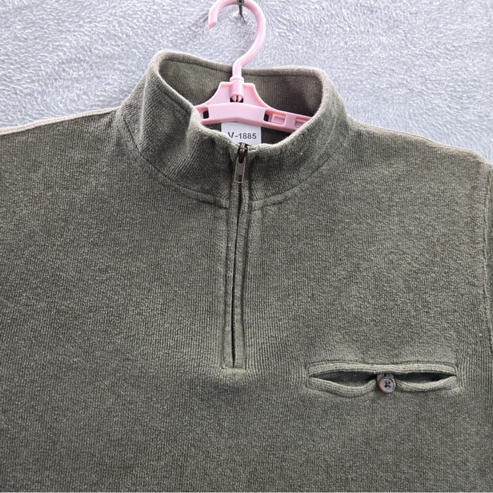 Pendleton Olive Green Quarter Zip Pullover Fleece… - image 2